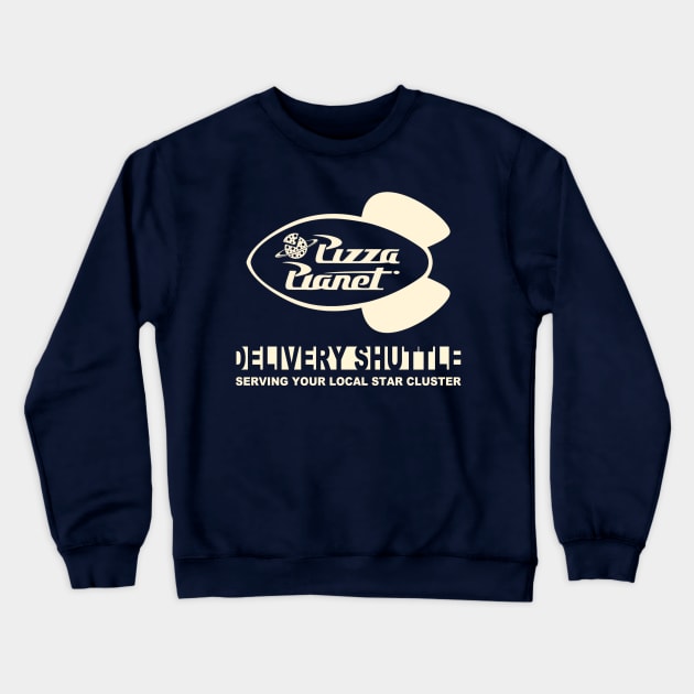 Pizza Planet Delivery Service Crewneck Sweatshirt by Apgar Arts